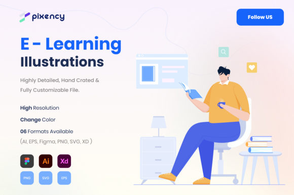 Download E-Learning Illustration - Premium Resources