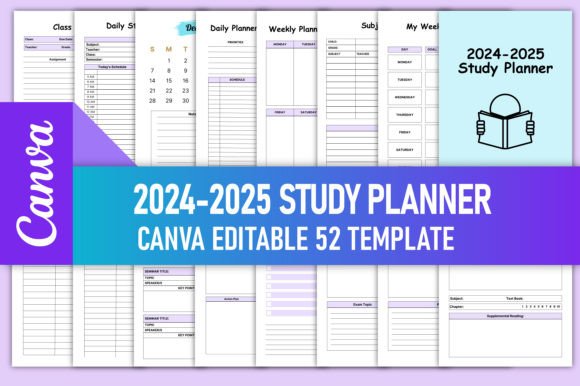 Download 2024-2025 Study Planner Canva KDP - Study Collection