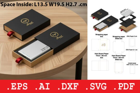 Download Rigid Drawer Slide Box with Ribbon Pull - Slide Collection