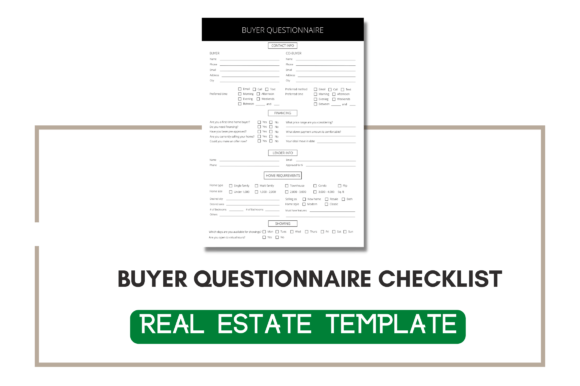 Download Editable Buyer Questionnaire Checklist - Premium Bundle