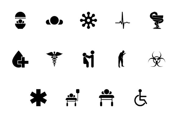 Download Medical Symbol Treatment Concept Black Set - Treatment Collection