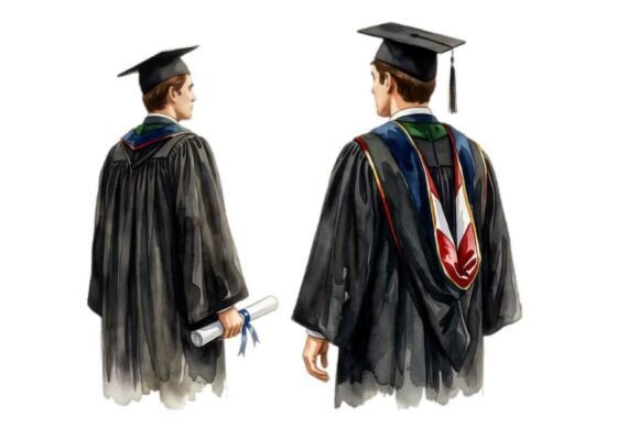 Download Male Graduate from a Back Three-quarter - Male Collection